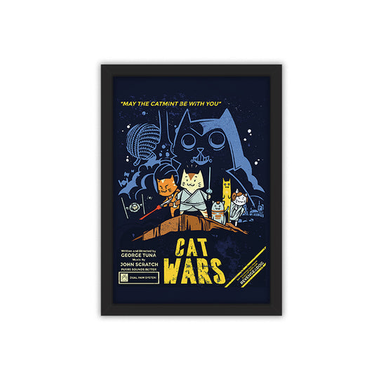 Cat Wars framed poster