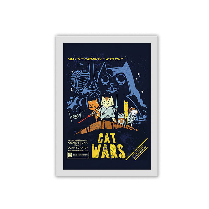 Cat Wars framed poster