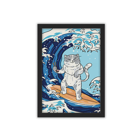 Sushi Cat framed poster