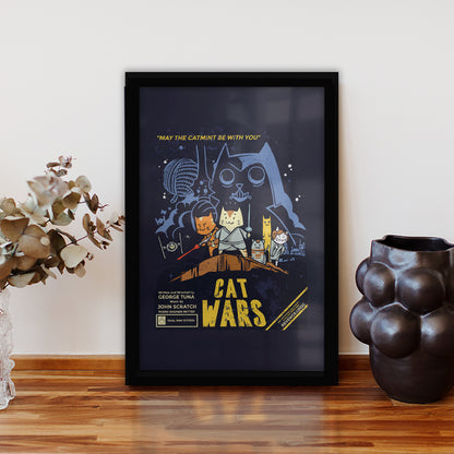 Cat Wars framed poster