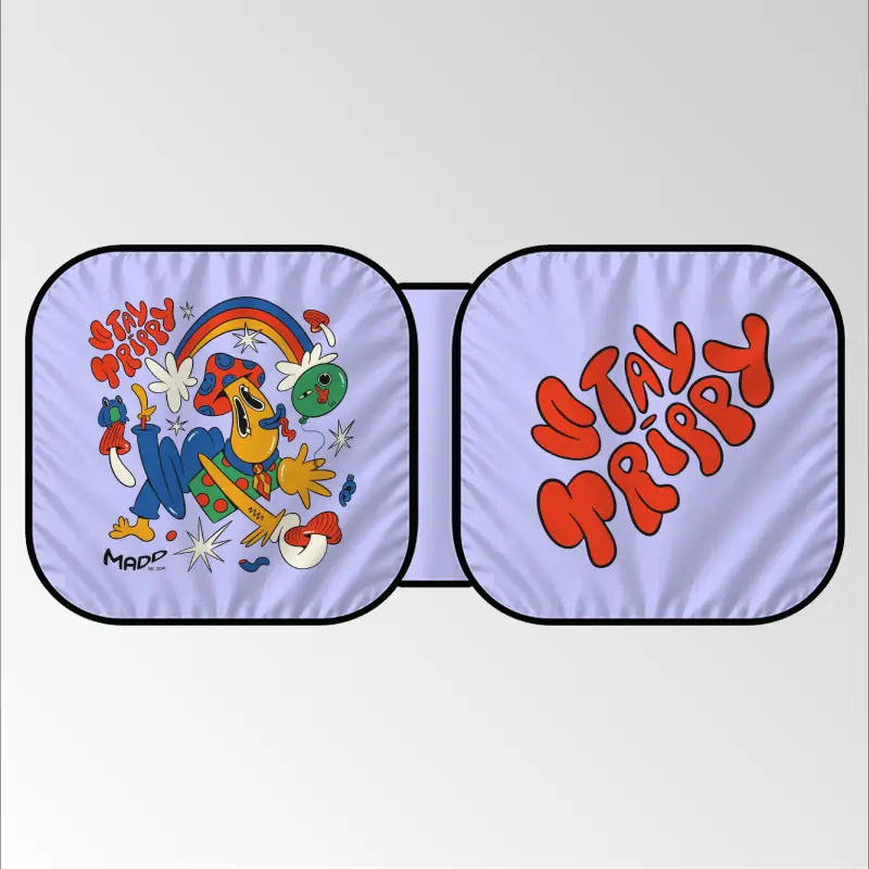 Stay Trippy Car Sunshade