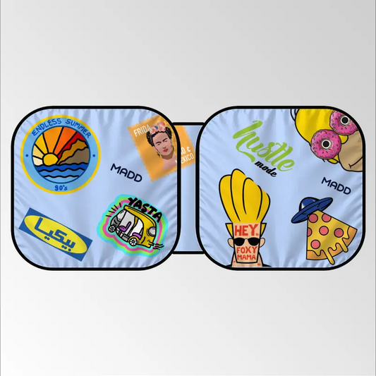 MADD Sticker Mashup Car Sunshade