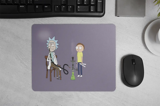 Rick and morty 3al ahwa Mousepad