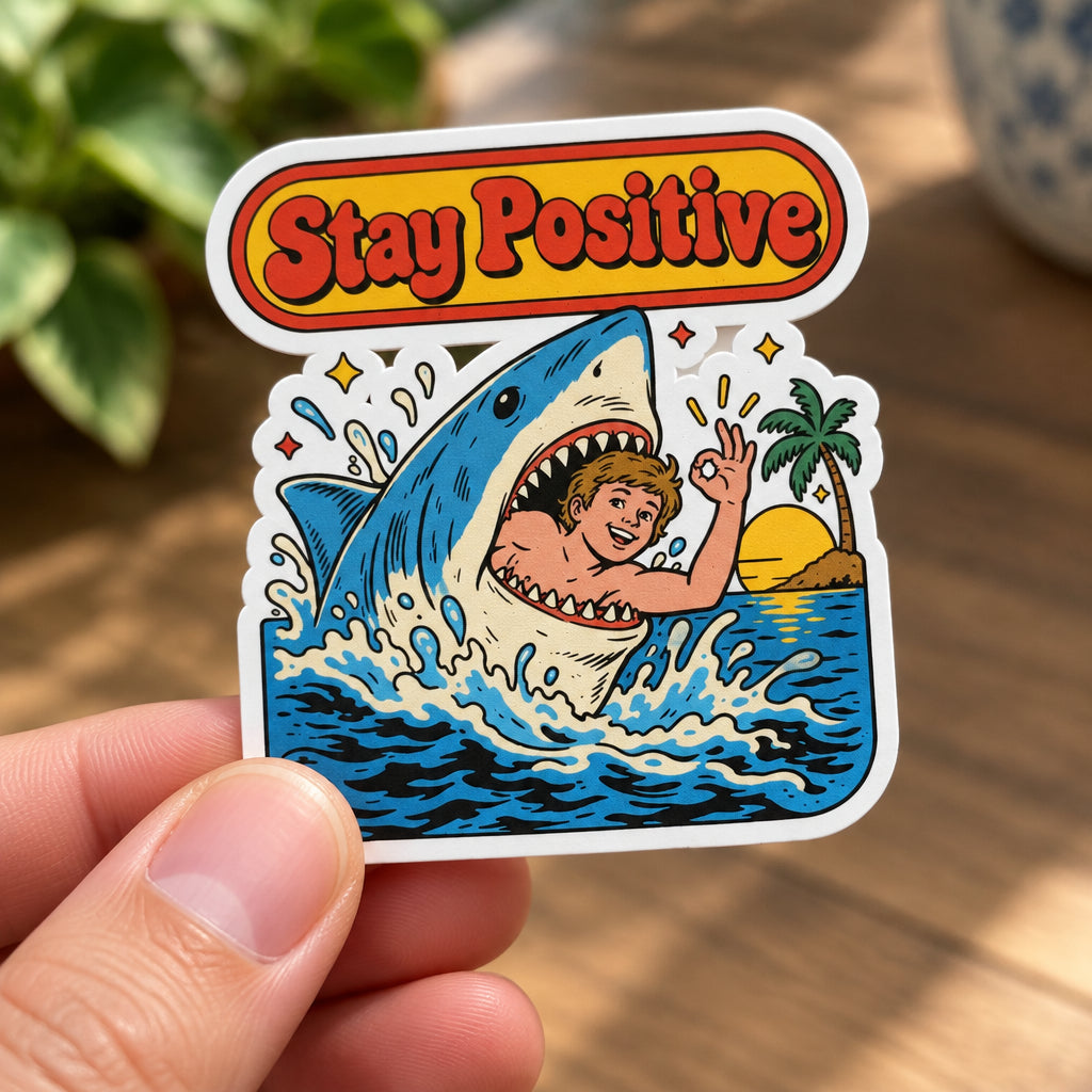 Stay positive Sticker