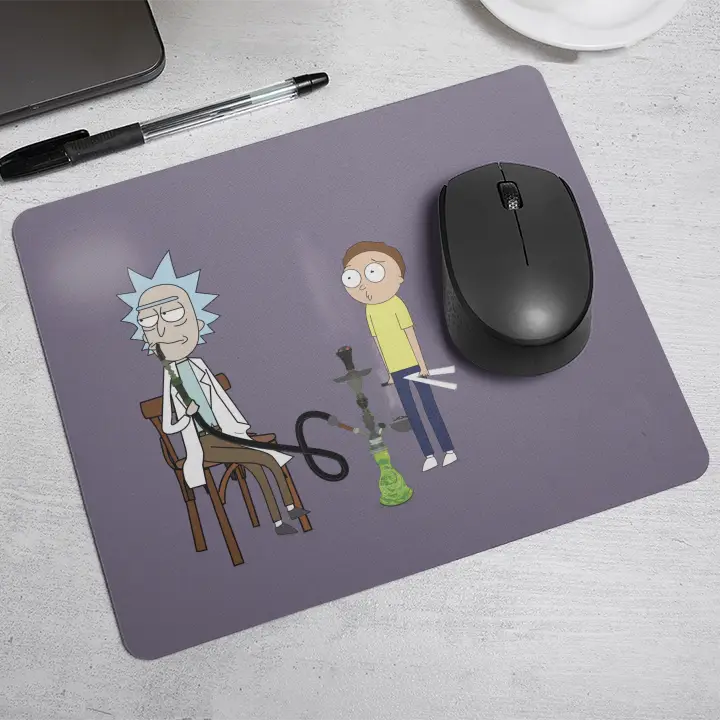 Rick and morty 3al ahwa Mousepad