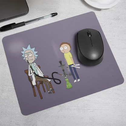 Rick and morty 3al ahwa Mousepad