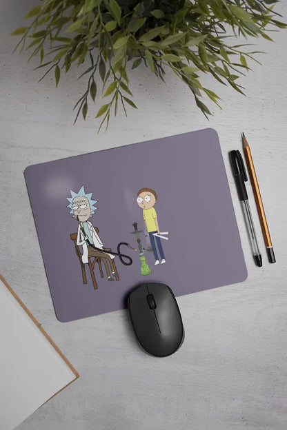 Rick and morty 3al ahwa Mousepad