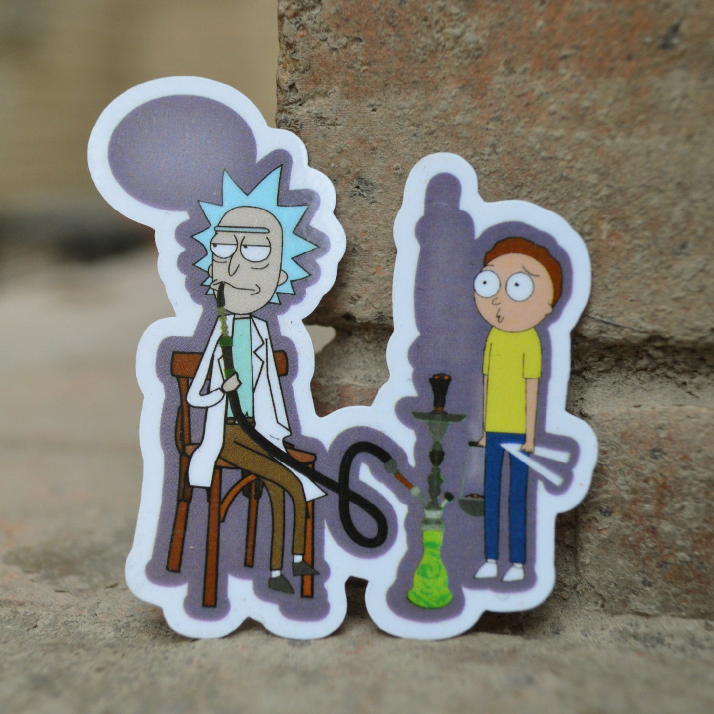 Rick and Morty 3al Ahwa sticker