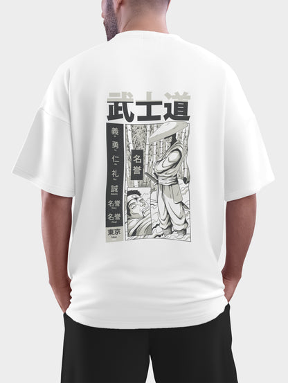 Japanese Samurai Comic Oversized T shirt