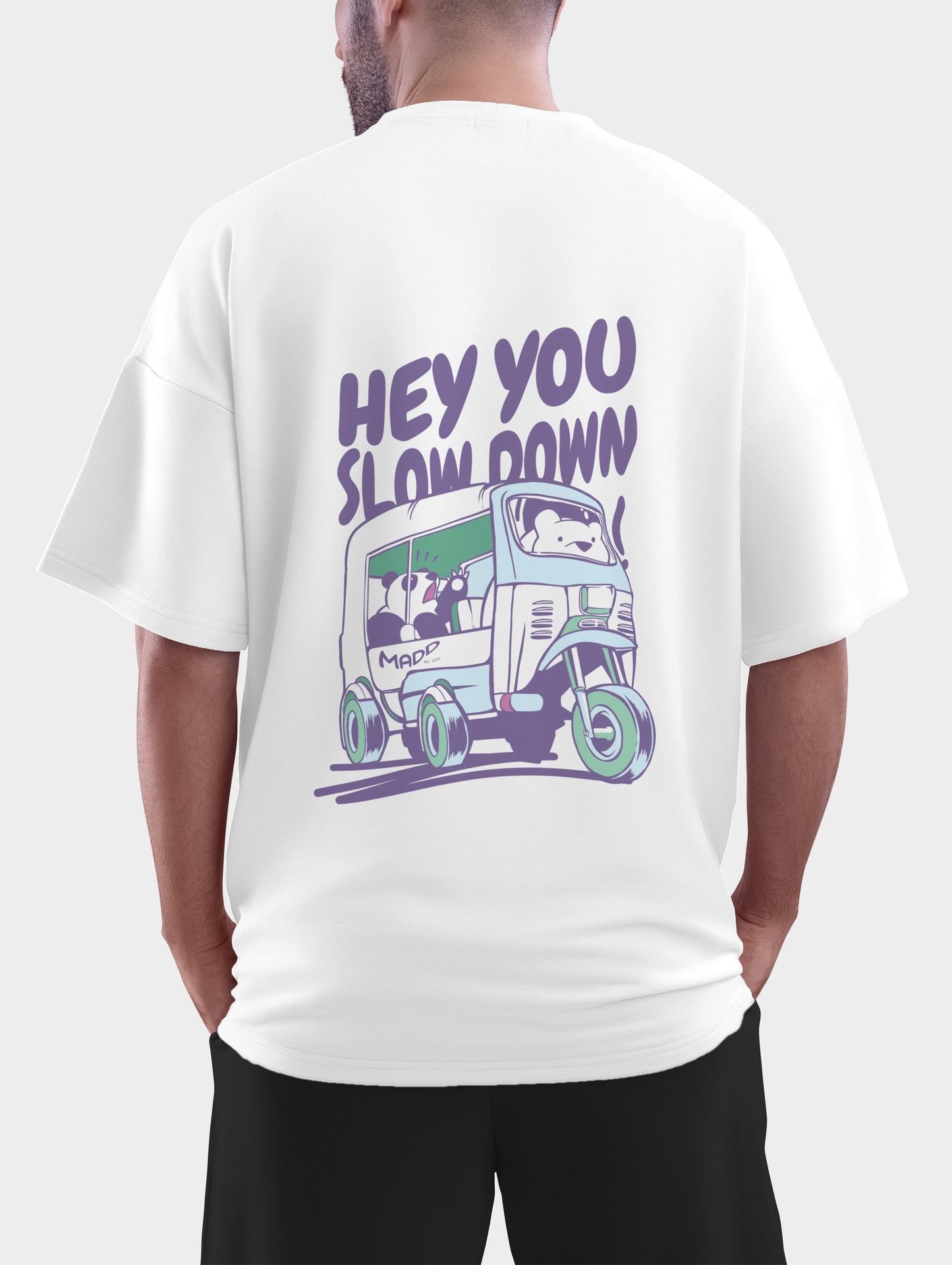 slow down oversized tshirt mad