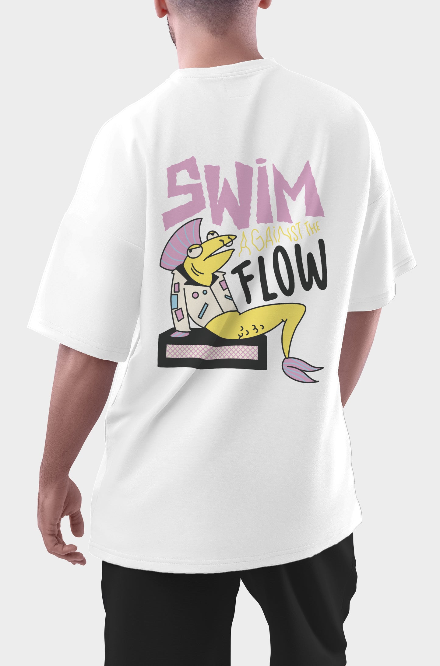 Swim Against the Flow Oversized T shirt