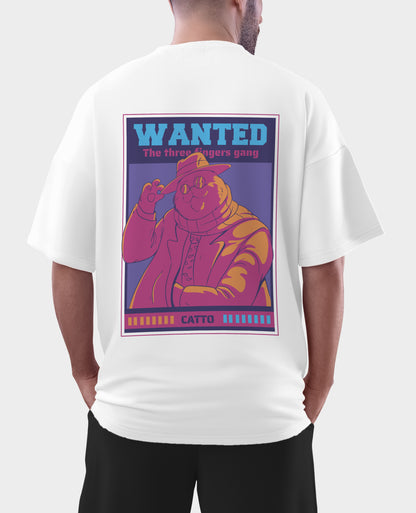 Cat Gang wanted Oversized T shirt