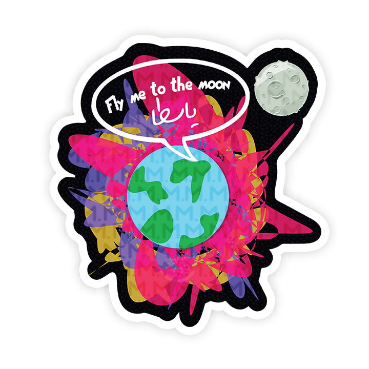 Fly me to the Moon Yasta! sticker