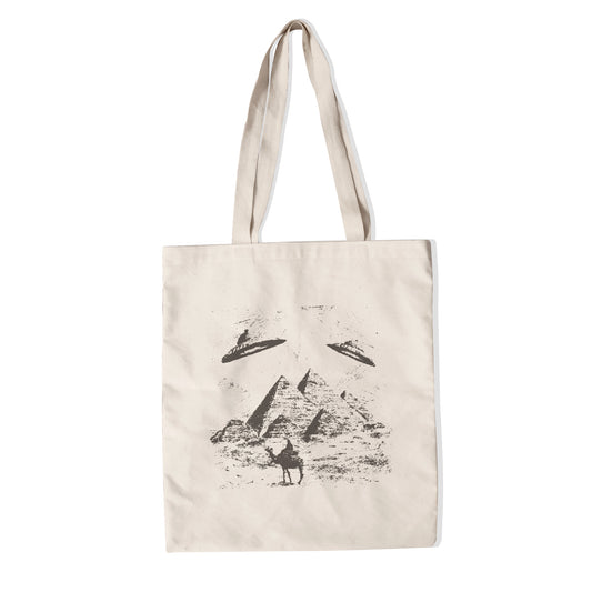 UFO Pyramids tote bag