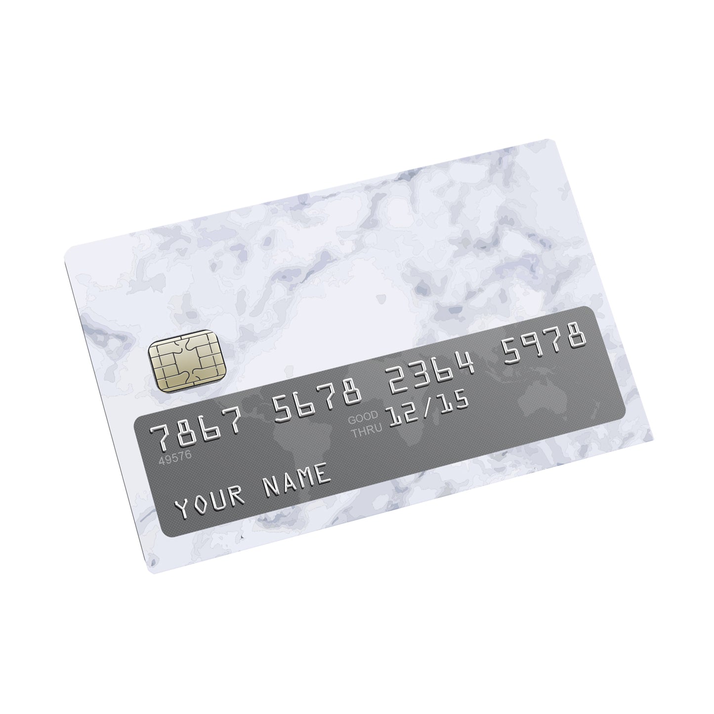 Cararra white marble Credit card Sticker