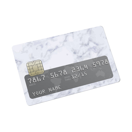 Cararra white marble Credit card Sticker