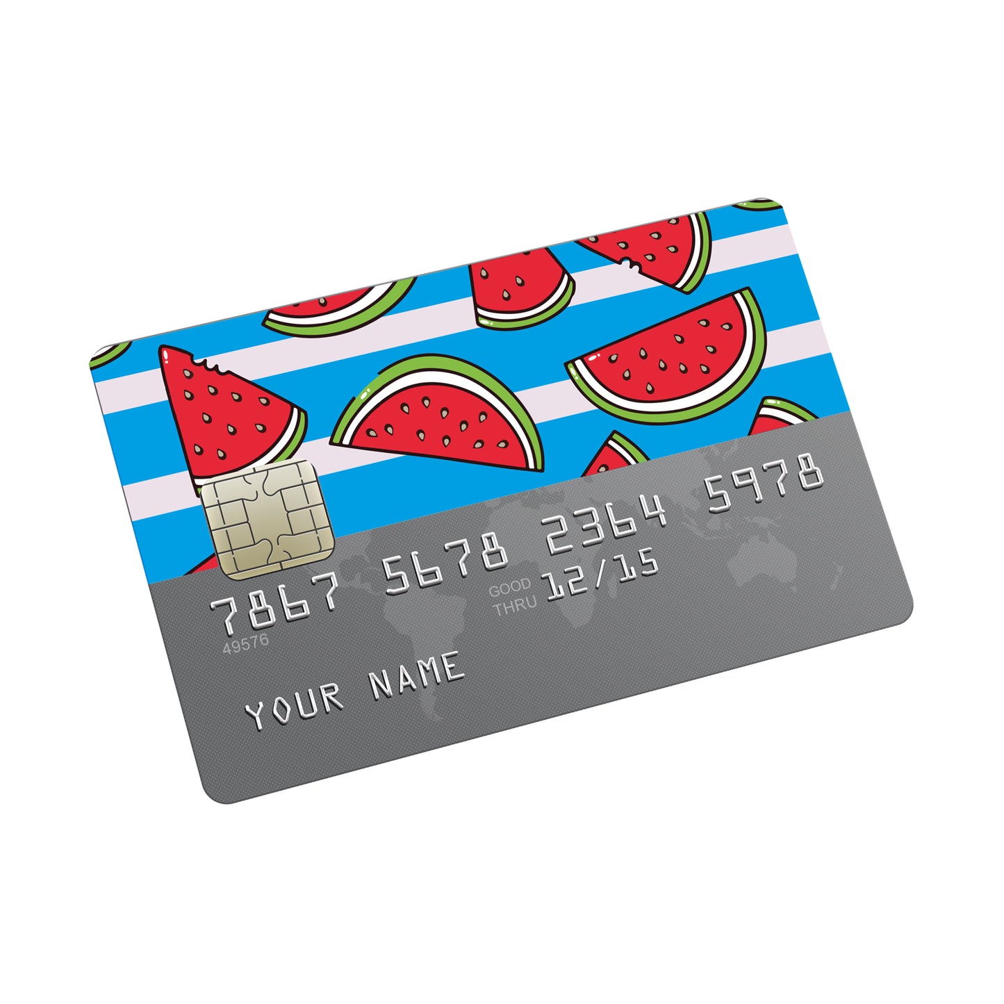 Wacky Watermelon Credit card Sticker
