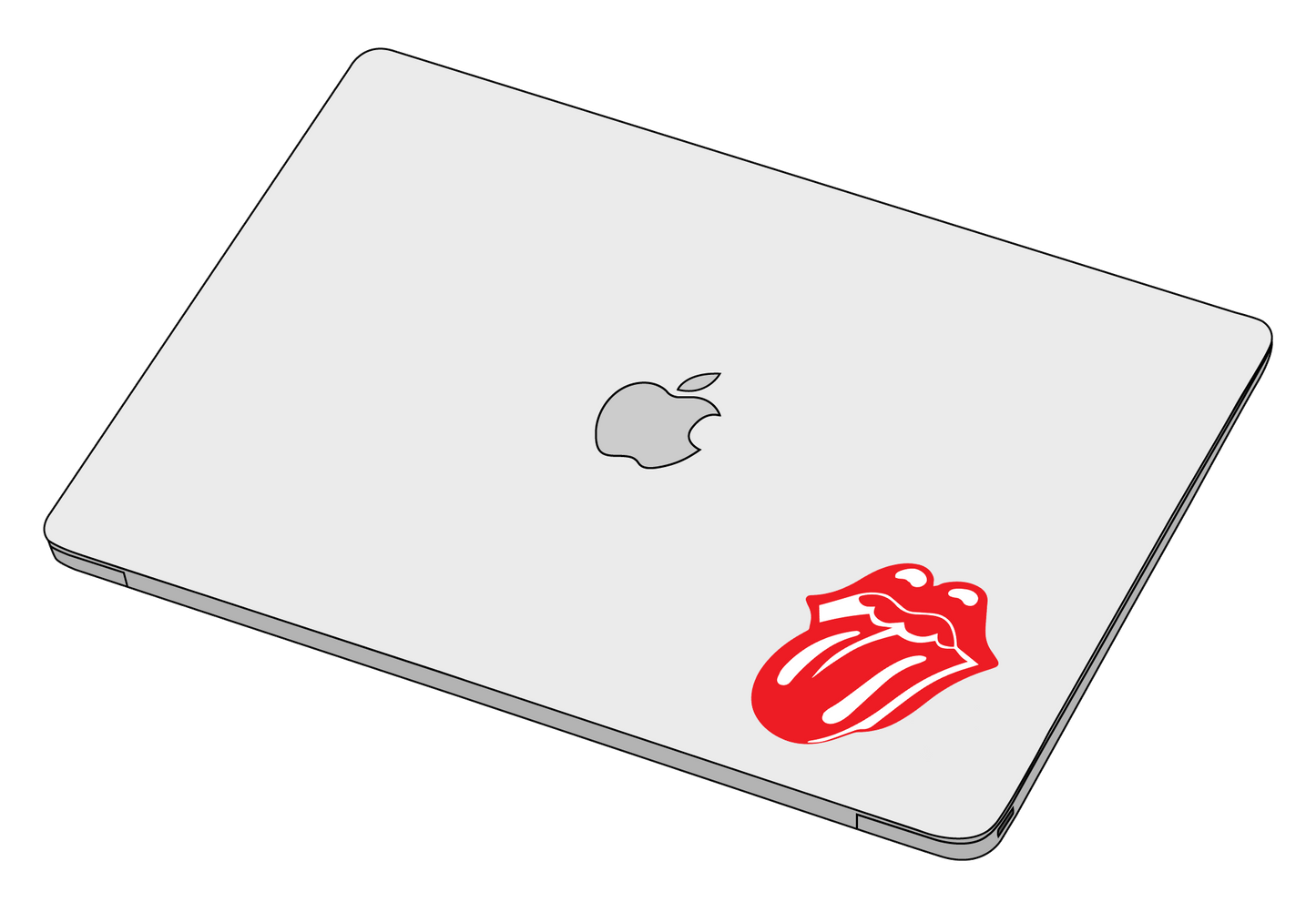 Rolling stones Red sticker-Decal-]-Best laptop stickers in Egypt.-sticktop