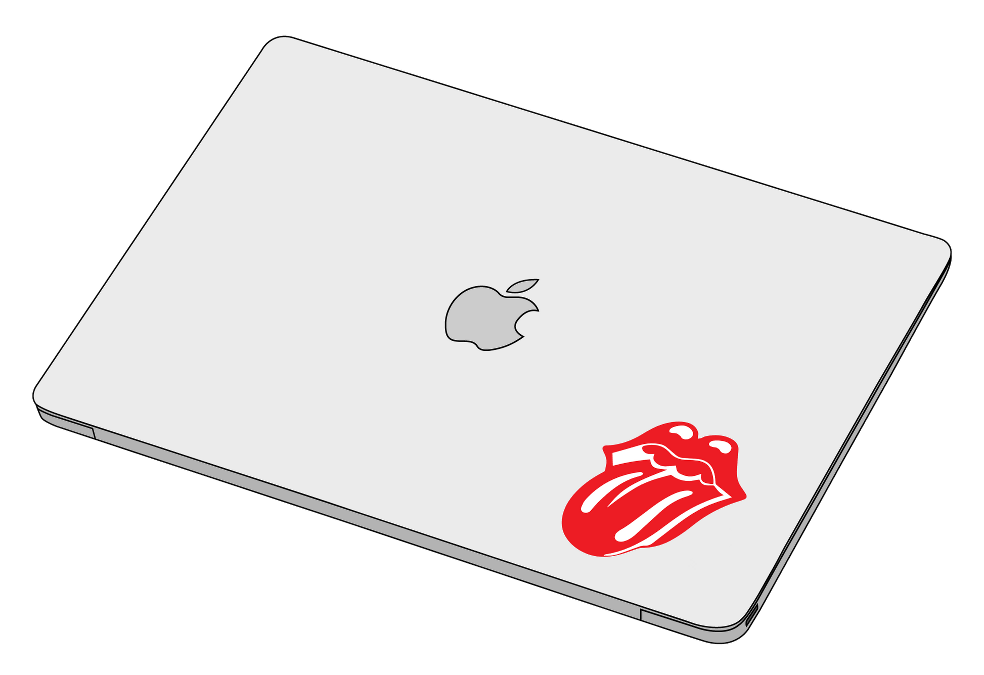 Rolling stones Red sticker-Decal-]-Best laptop stickers in Egypt.-sticktop