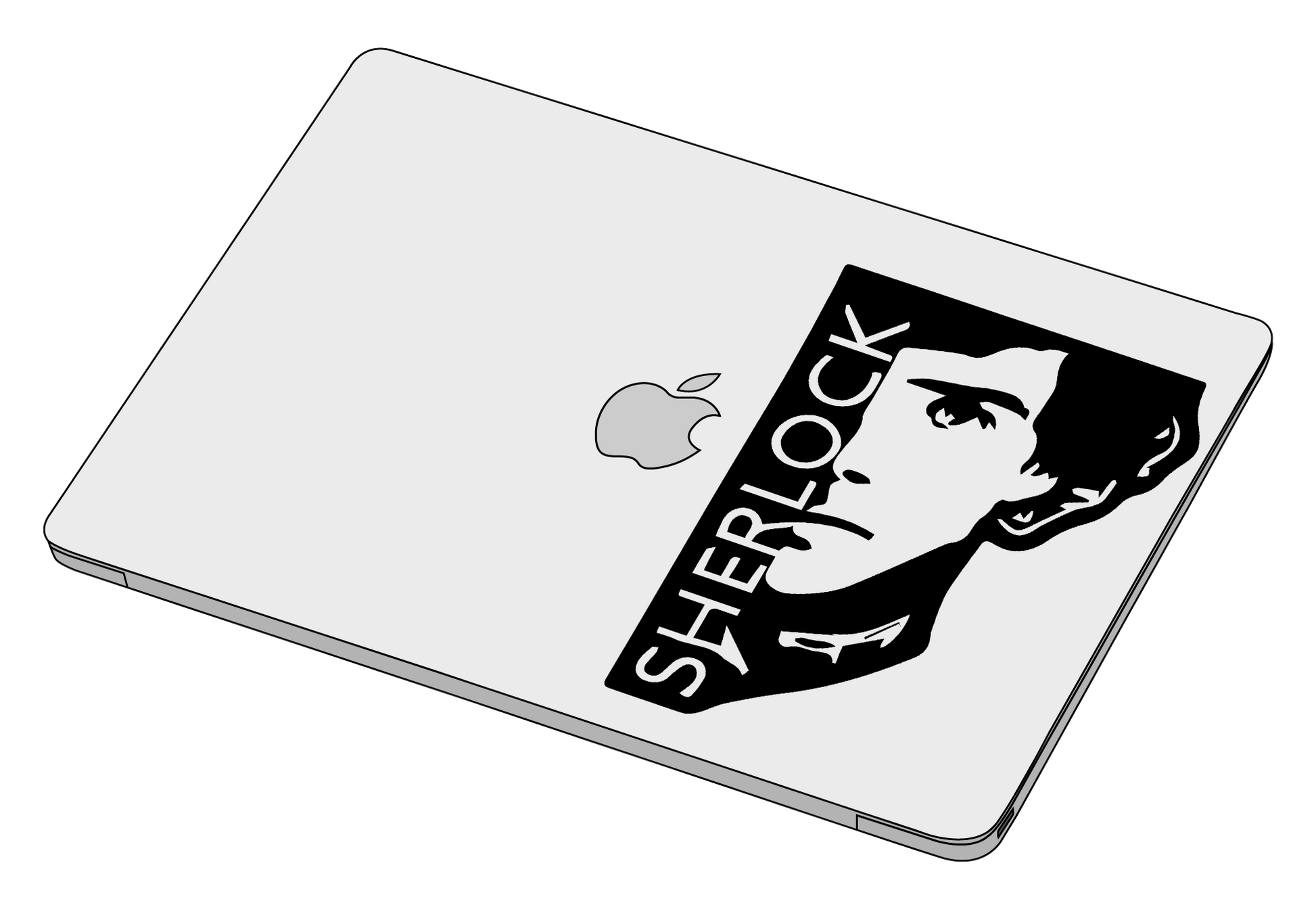 Sherlock face sticker-Decal-]-Best laptop stickers in Egypt.-sticktop