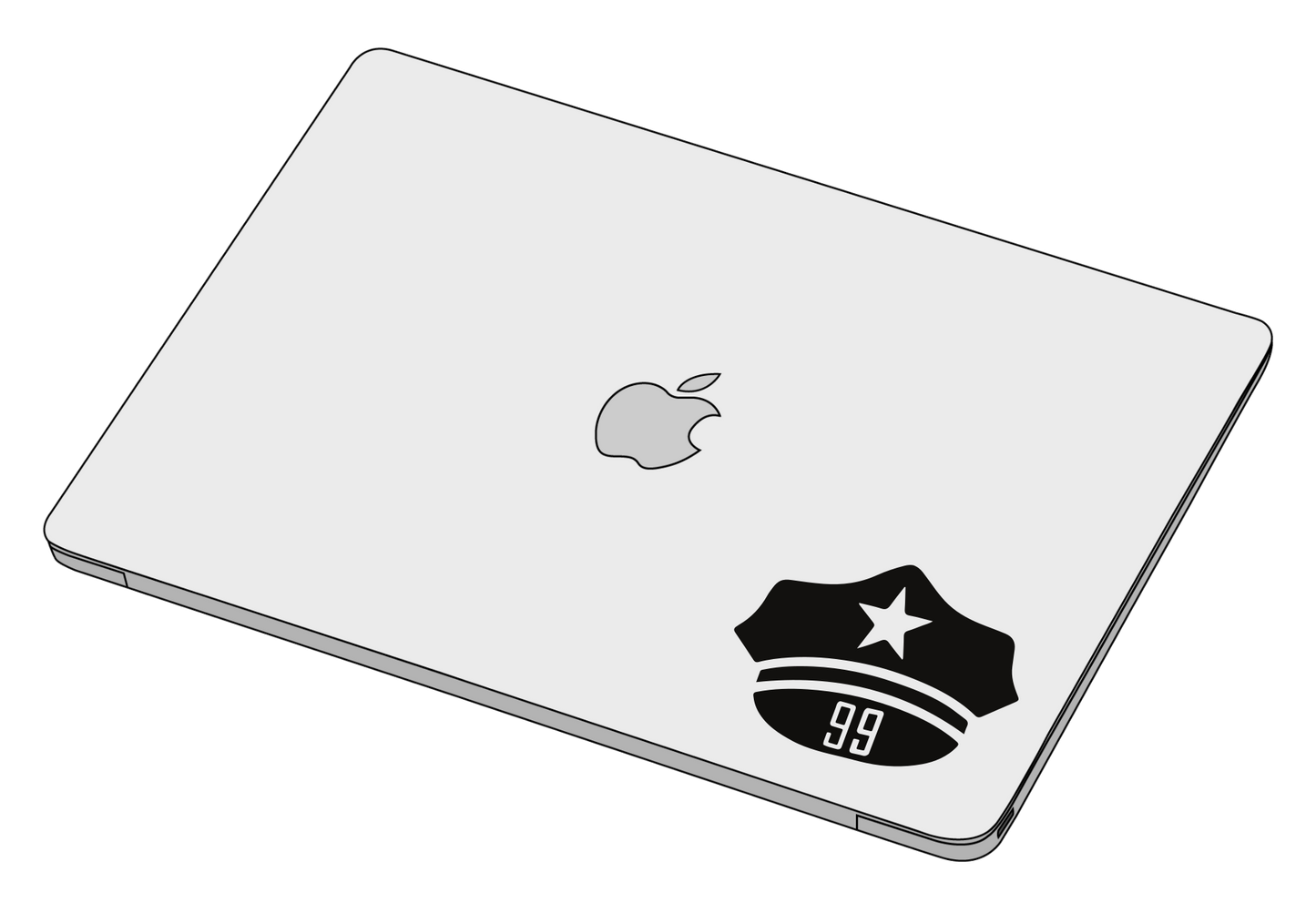Police hat 99 sticker-]-Best laptop stickers in Egypt.-sticktop