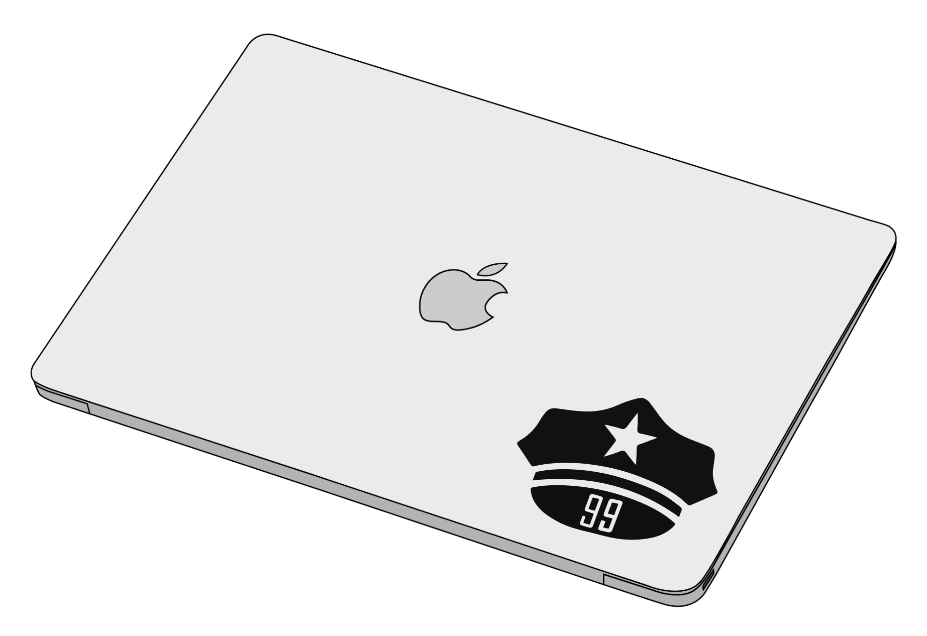 Police hat 99 sticker-]-Best laptop stickers in Egypt.-sticktop