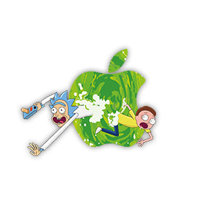 Rick and Morty Apple Sticker-Minis-MADD-[Laptop sticker Egypt]-[Laptop sticker in Egypt]-sticktop