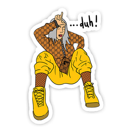 Billie Eilish sticker-Minis-MADD-[Laptop sticker Egypt]-[Laptop sticker in Egypt]-sticktop
