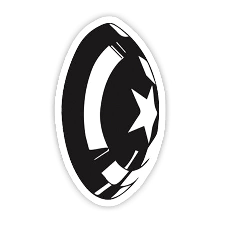Captain America Shield Black sticker-Minis-MADD-[Laptop sticker Egypt]-[Laptop sticker in Egypt]-sticktop