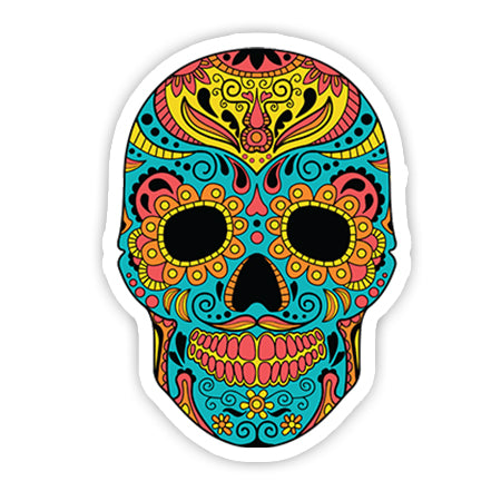 Colourful Skull sticker-Minis-MADD-[Laptop sticker Egypt]-[Laptop sticker in Egypt]-sticktop