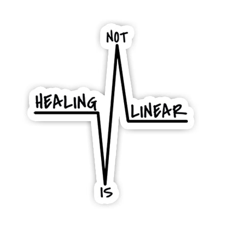 Healing is not linear sticker-Minis-MADD-[Laptop sticker Egypt]-[Laptop sticker in Egypt]-sticktop