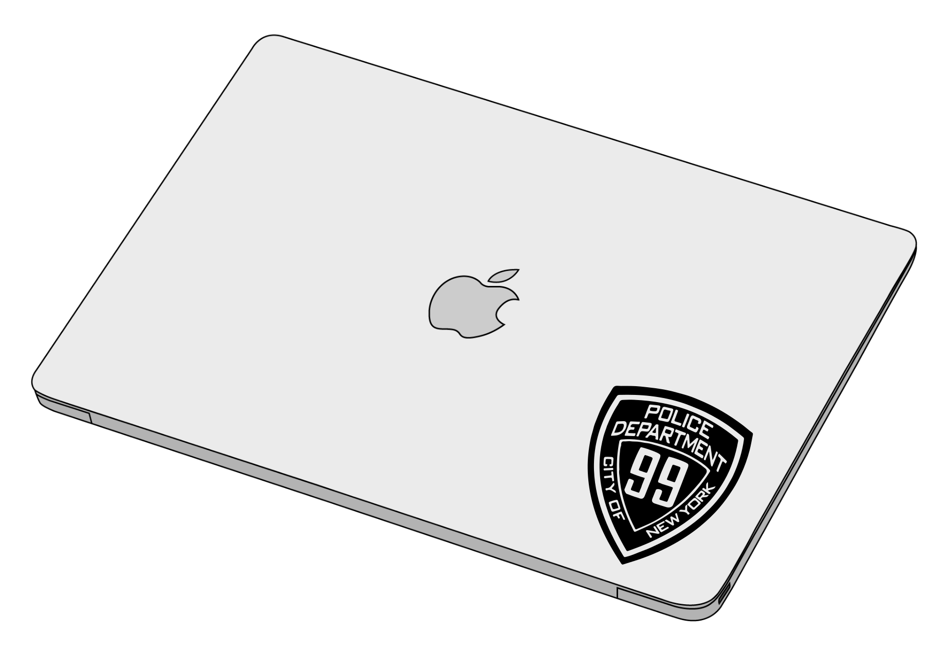 Police department 99 sticker-Decal-]-Best laptop stickers in Egypt.-sticktop