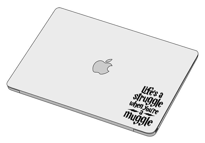 life's a struggle when you're a muggle sticker-Decal-]-Best laptop stickers in Egypt.-sticktop