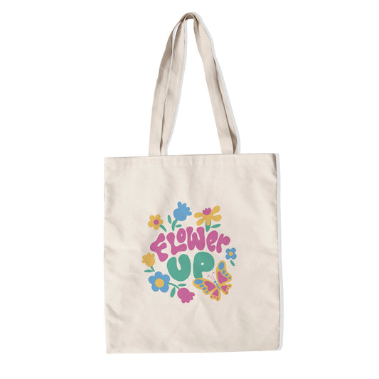Flower up tote bag