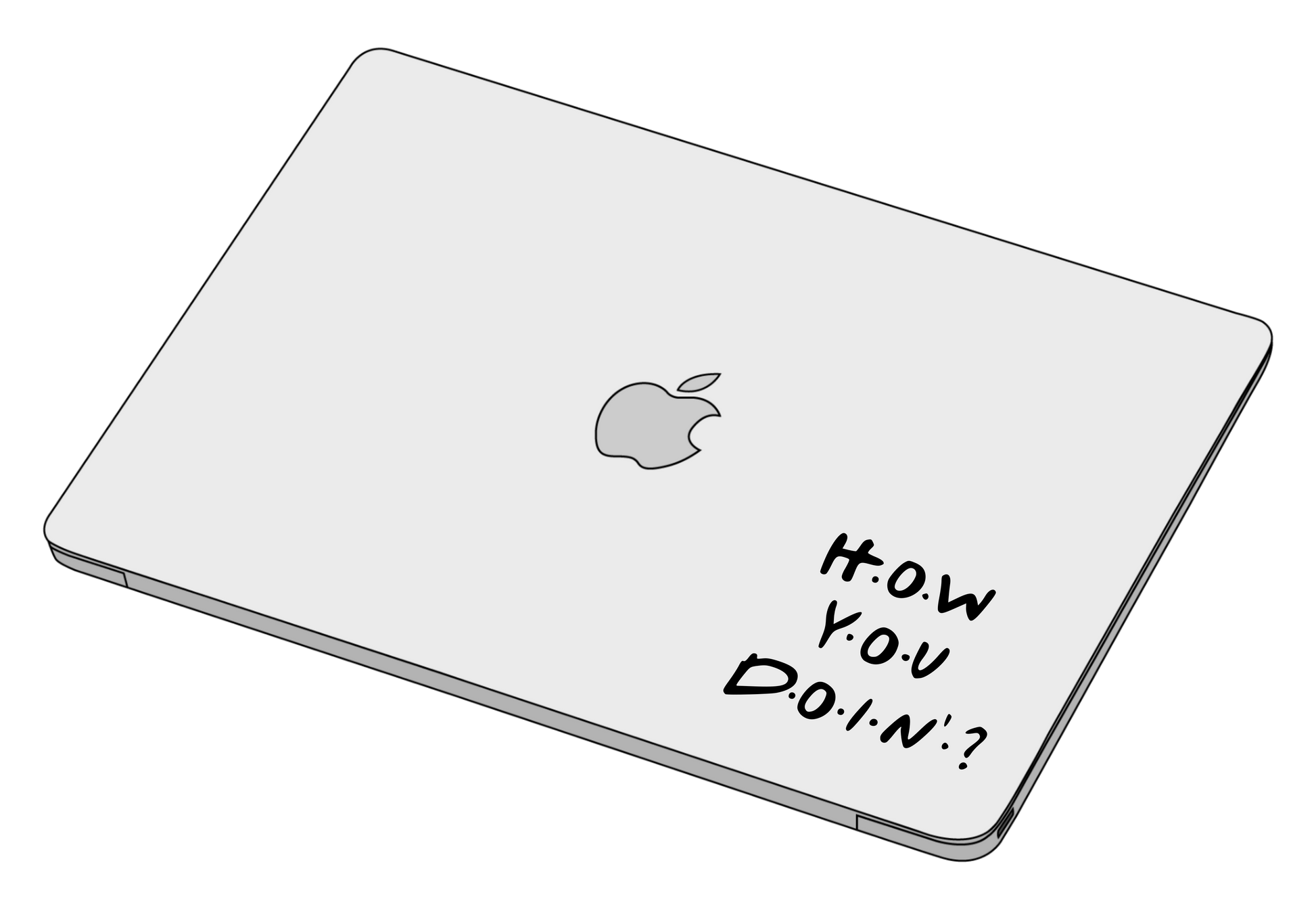 How you doin? sticker-]-Best laptop stickers in Egypt.-sticktop