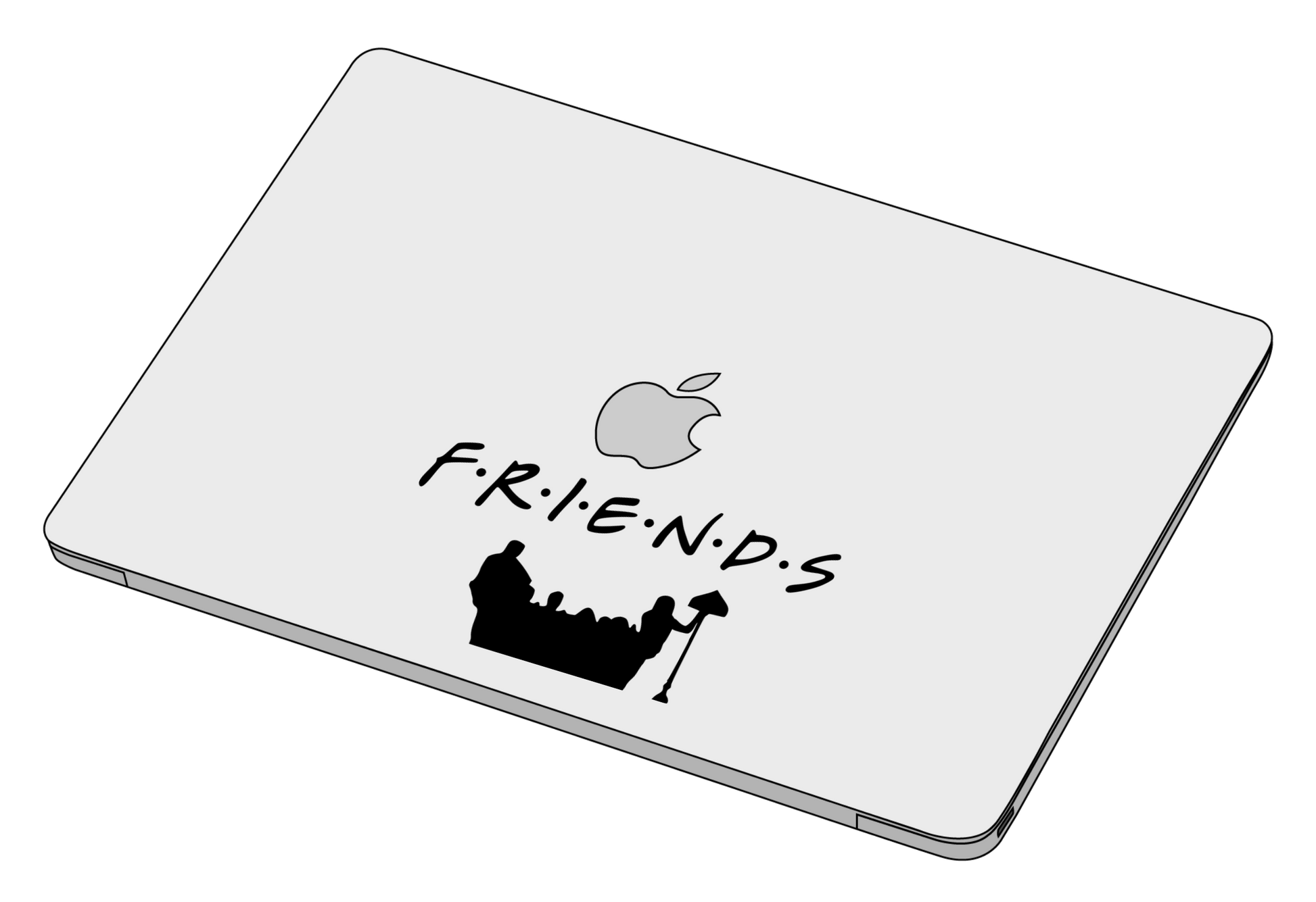 friends couch sticker-Decal-]-Best laptop stickers in Egypt.-sticktop