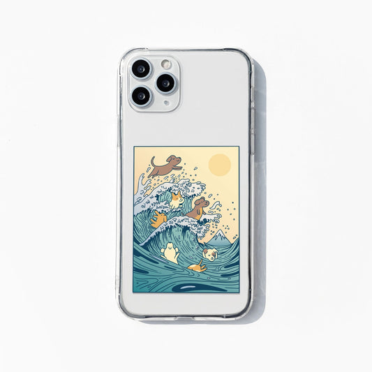 Puppy Waves phone case