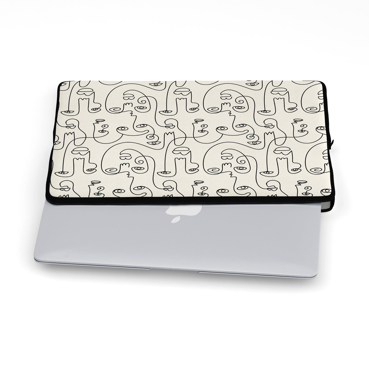 Line art faces Laptop Sleeve