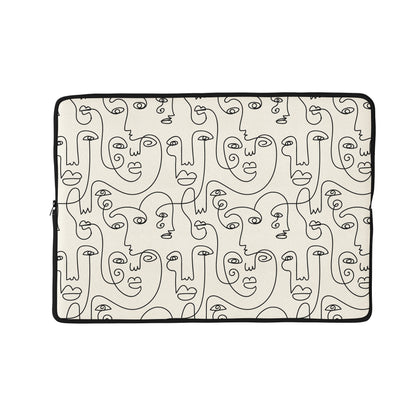 Line art faces Laptop Sleeve