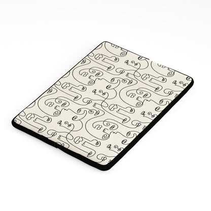 Line art faces Laptop Sleeve