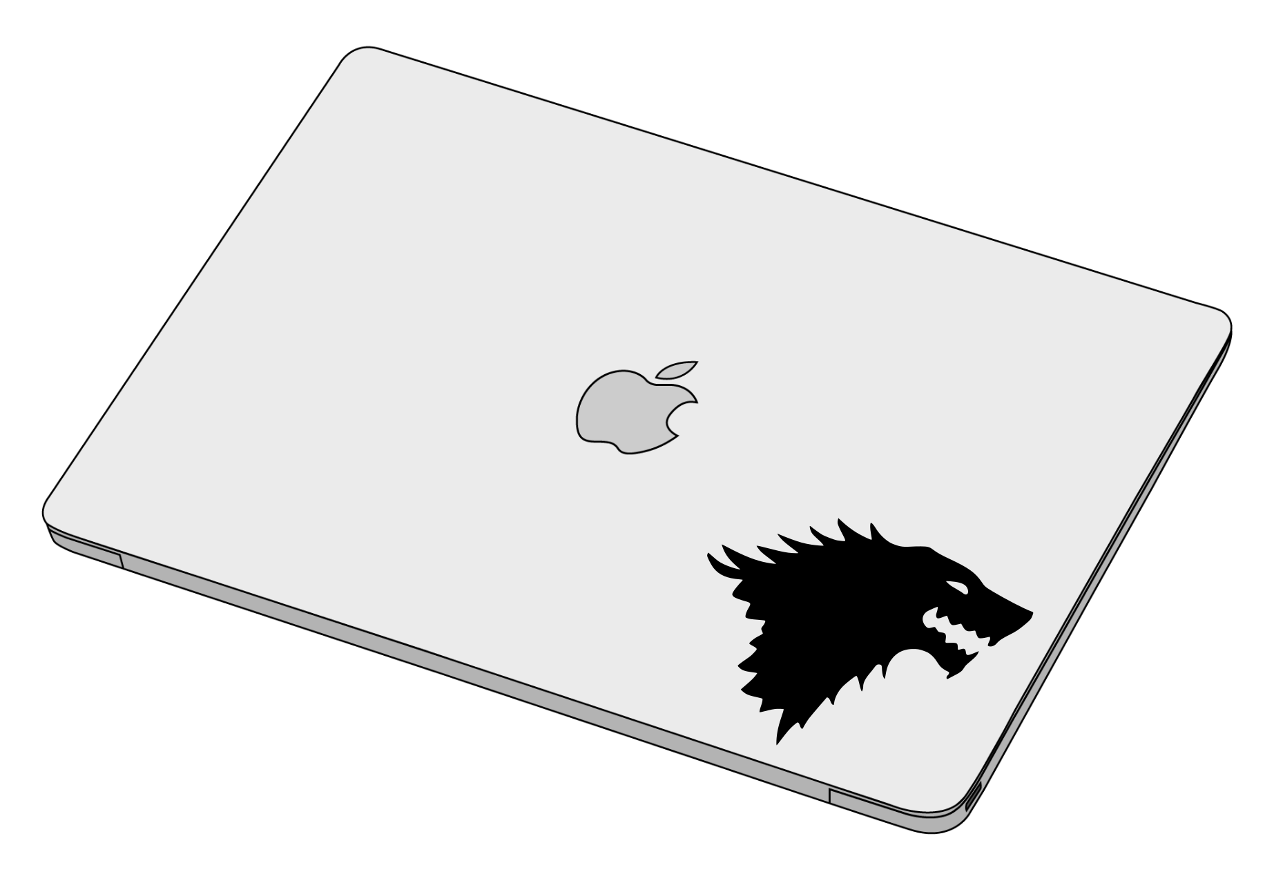 House Stark sticker-Decal-]-Best laptop stickers in Egypt.-sticktop