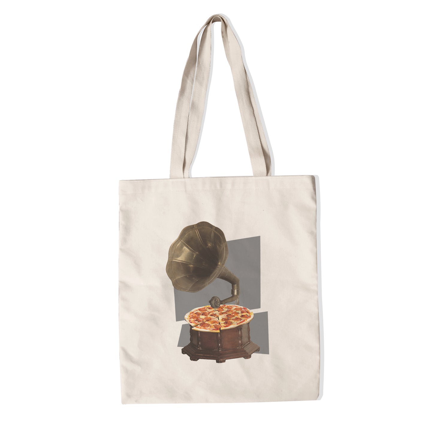 Pizza Gramophone tote bag